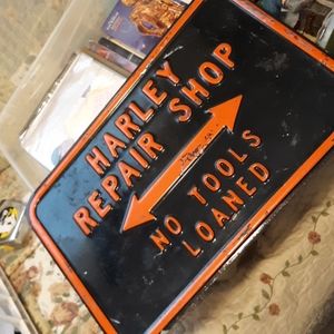 Harley  Repair shop Heavy metal sign